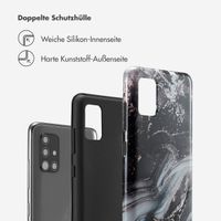 Selencia Vivid Tough Back Cover für das Samsung Galaxy A51 - Chic Marble Black