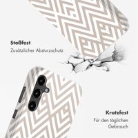 Selencia Vivid Back Cover Samsung Galaxy S23 FE - Beige Zigzag