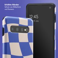 Selencia Vivid Tough Back Cover für das Samsung Galaxy S10 - Groovy Sapphire Blue