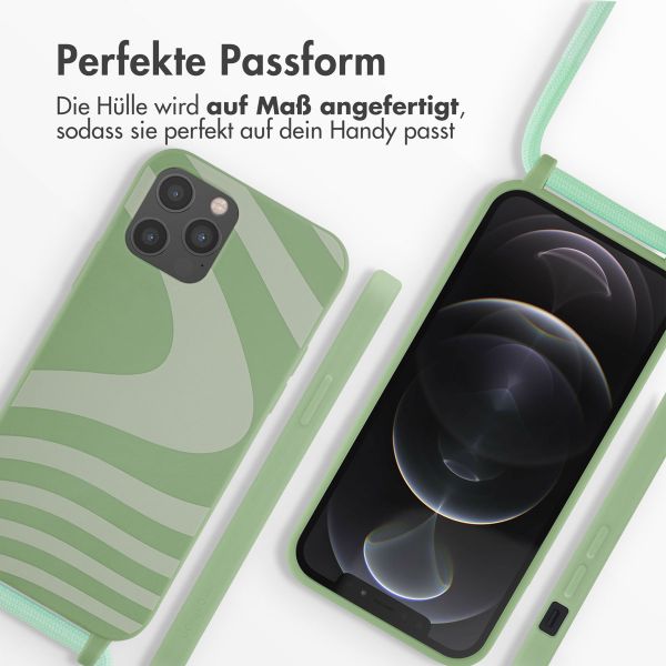 imoshion SilikonHülle design mit Band Apple iPhone 12 (Pro) - Retro Green