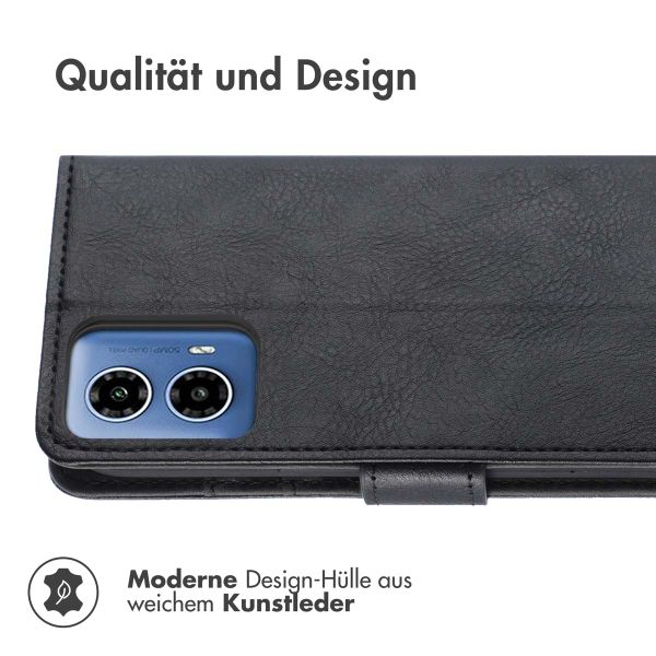 imoshion Luxuriöse Klapphülle Motorola Moto G34 - Schwarz