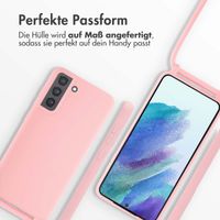 imoshion Silikonhülle mit Band für das Samsung Galaxy S21 FE - Rosa