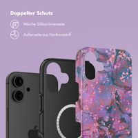 Selencia Vivid Rückabdeckung mit MagSafe iPhone 16 - Fresh Paint Flower Orange