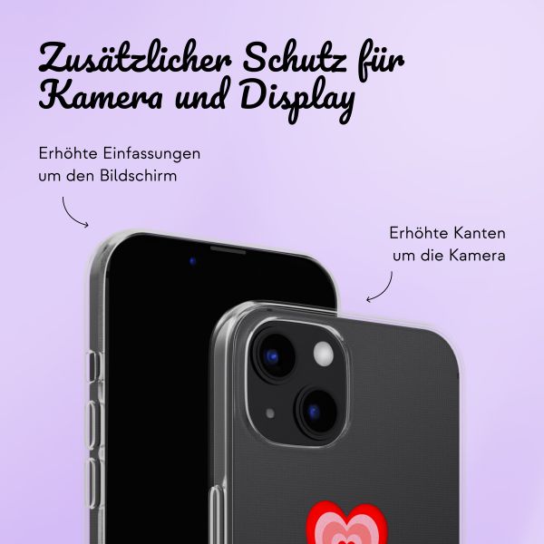 Personalisierte Hülle mit Herz iPhone 12 (Pro) - Transparent