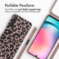 imoshion Silikonhülle design mit Band für das Samsung Galaxy A25 (5G) - Animal Pink