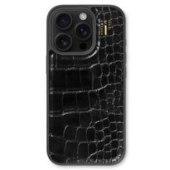 iDeal of Sweden Vegan Leather Back Cover Apple iPhone 16 Pro Max - Black Croco