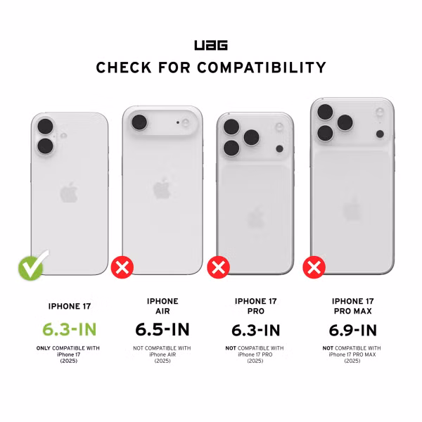 UAG Displayschutz aus gehärtetem Glas Shield Plus Apple iPhone 17