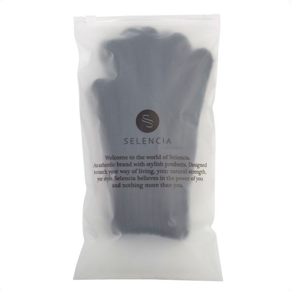 Selencia Touchscreen-Handschuhe mit Woll-Optik - Damen - Größe M - Schwarz