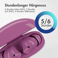 imoshion Aura Pro Kabellose In-Ear-Kopfhörer - Aktive Geräuschunterdrückung (ANC) - Bordeaux