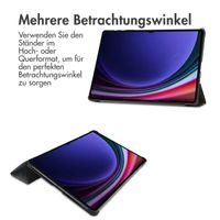 imoshion Design Trifold Klapphülle für das Samsung Galaxy Tab S10 Plus / Tab S9 Plus - Black Marble