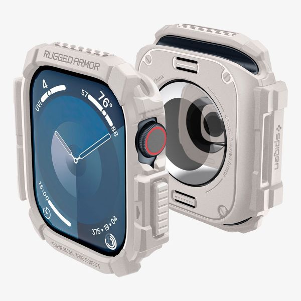Spigen Rugged Armor™ Hülle für die Apple Watch Series 10 / 11 - 42 mm - Dune Beige