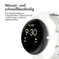imoshion Silikon-Armband⁺ für  Google Pixel Watch 3 / 4 (45 mm) - Größe L - Weiß