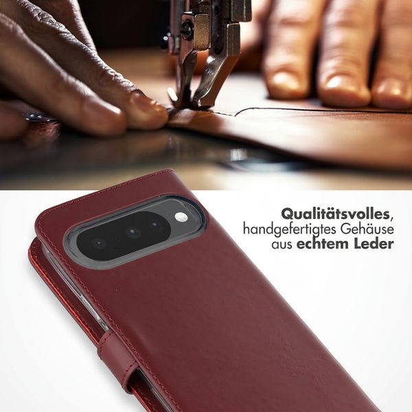 Selencia Echtleder Klapphülle Google Pixel 10 / 10 Pro - Burgundy