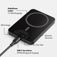 Selencia Vivid Powerbank 5.000 mAh - MagSafe und Qi - Black / Check This Olive