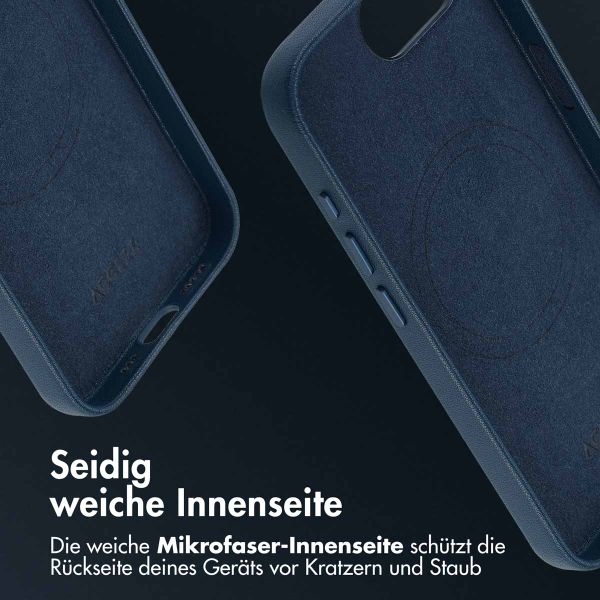 Accezz MagSafe Leather Backcover Apple iPhone 16e - Nightfall Blue