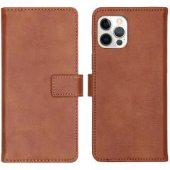 imoshion Luxuriöse Klapphülle Apple iPhone 12 (Pro) - Braun