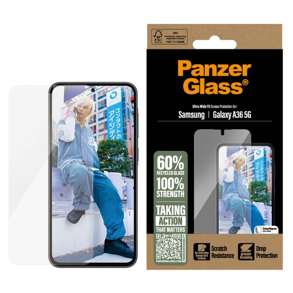 PanzerGlass Ultra-Wide Fit Screenprotector inkl. Applikator Samsung Galaxy A36