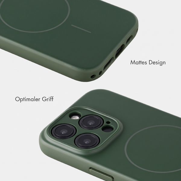 Accezz Grip Backcover mit MagSafe Apple iPhone 15 Pro - Dunkelgrün
