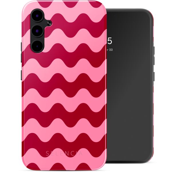 Selencia Vivid Tough Back Cover für das Samsung Galaxy A34 - Wave Vibes Lipstick