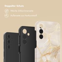 Selencia Vivid Tough Back Cover für das Samsung Galaxy A15 - Golden Beige Marble