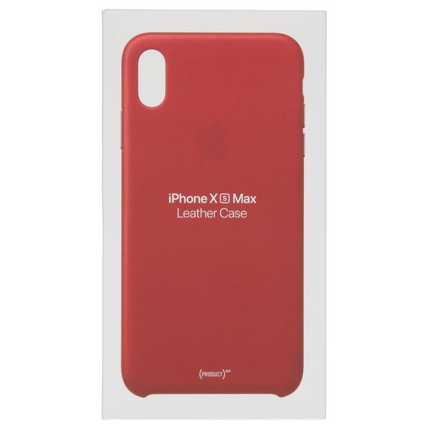 Apple Leder-Case Rot für das iPhone Xs Max