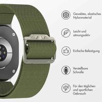 imoshion Elastisches Nylonarmband für das Samsung Galaxy Watch 8 (Classic) - 40 / 44 / 46mm - Grün