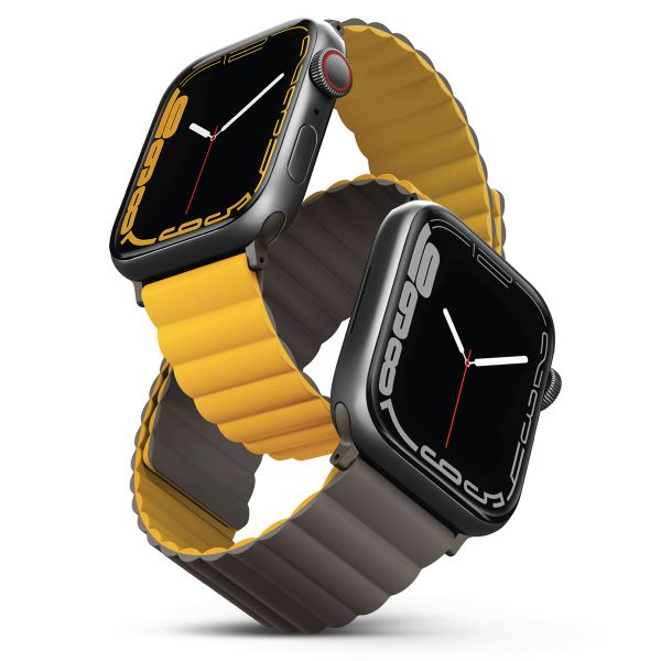 Uniq Revix doppelseitiges Armband für die Apple Watch Series 1 bis 10 / SE / Ultra (2) (44/45/46/49 mm) - Senf/Khaki