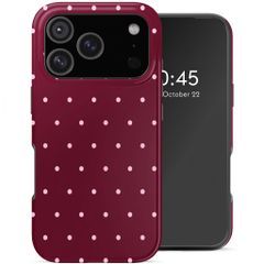 Selencia Vivid Back Cover Apple iPhone 17 Pro Max - Happy Dots Burgundy