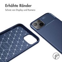 imoshion Carbon-Hülle für das iPhone 13 - Blau