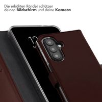 Selencia Echtleder Klapphülle Samsung Galaxy A27 (5G) - Dunkelbraun