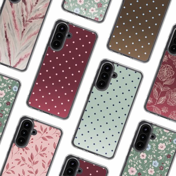 imoshion Design Hülle Samsung Galaxy A56 - Polka Dot Bordeaux
