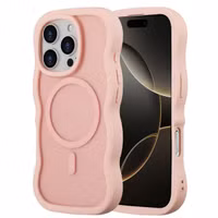 Selencia Wavy Backcover mit MagSafe Apple iPhone 16 Pro - Soft Pink