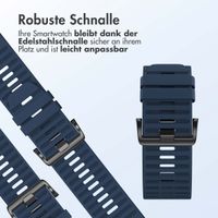 imoshion QuickFit® Silikonarmband Stripe für die Garmin Watch | 26 mm Anschluss - Dunkelblau