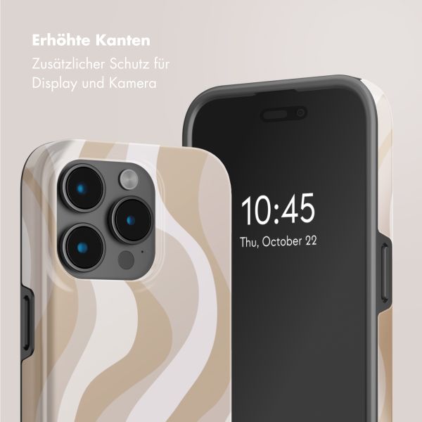 Selencia Vivid Tough Back Cover mit MagSafe für das iPhone 15 Pro Max - Desert Waves Beige