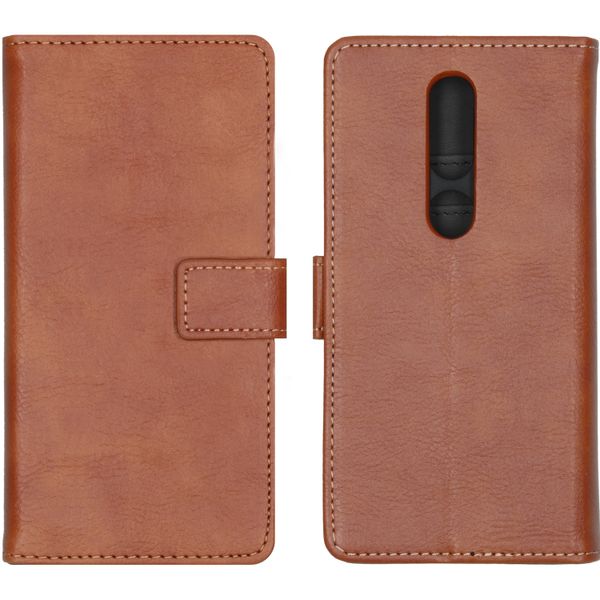 imoshion Luxuriöse Klapphülle Braun für Nokia 4.2