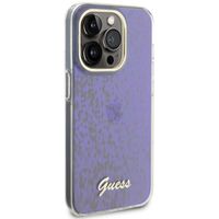 Guess Faceted Mirror Back Cover für das iPhone 15 Pro - Blau