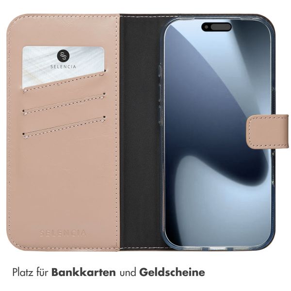 Selencia Echtleder Klapphülle Apple iPhone 17 Pro - Dusty Pink