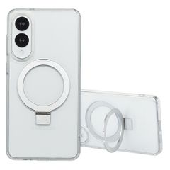 Accezz Ring Stand Backcover mit MagSafe Samsung Galaxy S25 Edge - Transparent