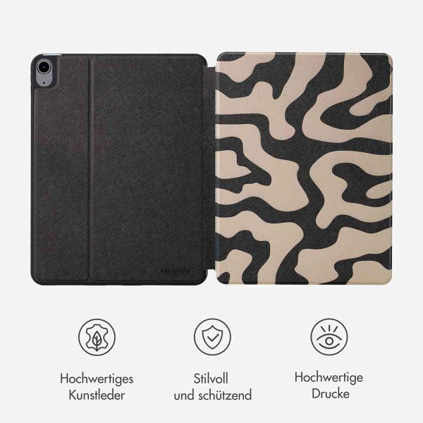 Selencia Vivid Klapphülle Apple iPad Air 11 Zoll (2025) M3 / (2024) M2 / Air 5 (2022) / Air 4 (2020) - Art Wave Black