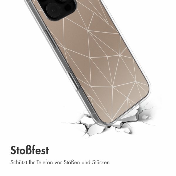 imoshion Design Hülle iPhone 16 Pro - Graphic Lines Beige