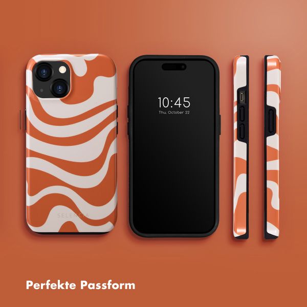 Selencia Vivid Tough Back Cover für das iPhone 15  - Dream Swirl Orange