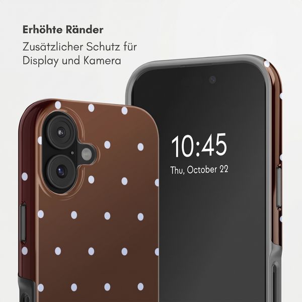 Selencia Vivid Rückabdeckung mit MagSafe Apple iPhone 16 - Happy Dots Chocolate
