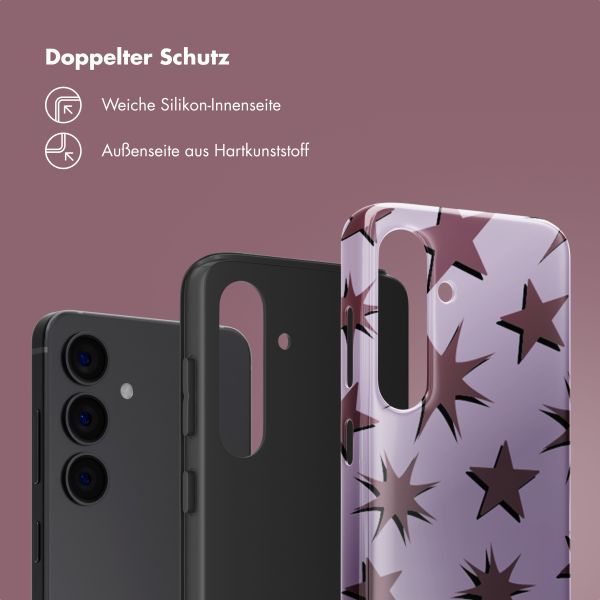 Selencia Vivid Back Cover Samsung Galaxy S24 - Stars Plum Lilac
