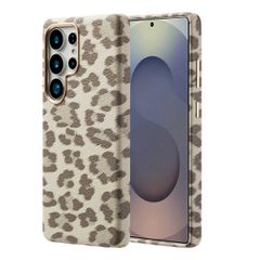 Selencia Sabi Backcover Leopardenmuster mit MagSafe Samsung Galaxy S25 Ultra - Soft Ivory