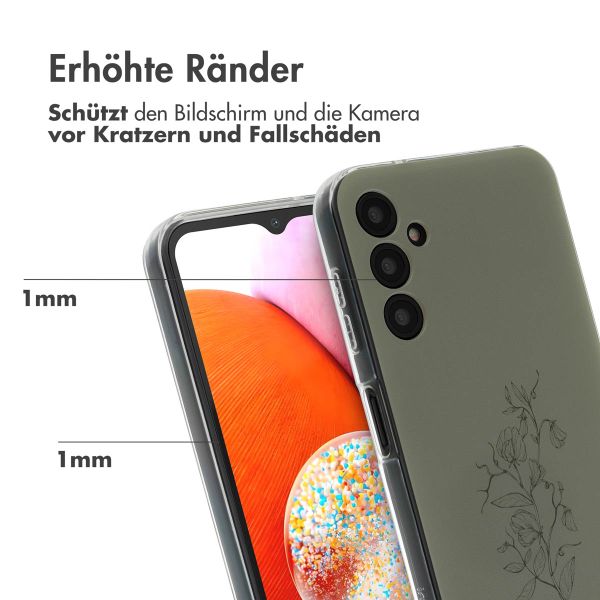 imoshion Design Hülle für das Samsung Galaxy A14 (5G/4G) - Floral Green