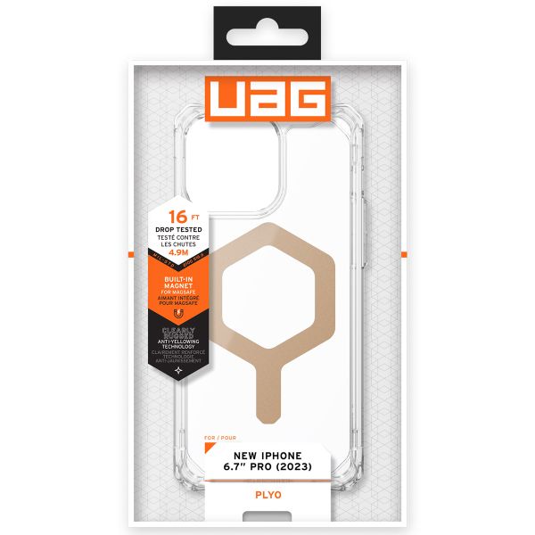 UAG Plyo Backcover MagSafe Apple iPhone 15 Pro Max - Ice Clear