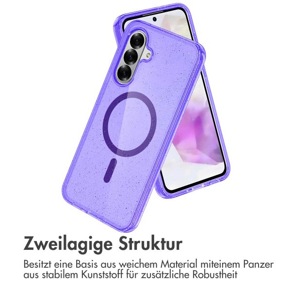 imoshion Glitzer Back Cover mit MagSafe Samsung Galaxy A36 - Glitzer Violett