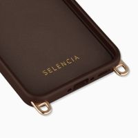 Selencia Rivièra Backcover mit MagSafe mit abnehmbaren Haken Samsung Galaxy A17 (5G) / (4G) - Choco Brown