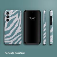 Selencia Vivid Back Cover Samsung Galaxy A35 - Colorful Zebra Pine Blue