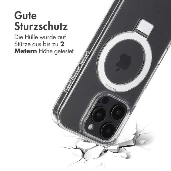 Accezz Ring Stand Backcover mit MagSafe für das Apple iPhone 16 Pro - Transparent